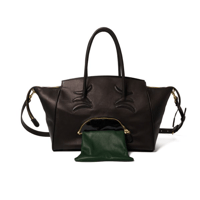 DOUBLET /  VOMITING EMOJI LEATHER BAG
