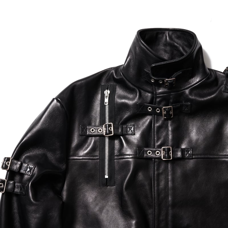 ジャケット・アウター doublet BUCKLE OVERLOAD LEATHER JACKET doublet/ダブレット】BUCKLE OVERLOAD LEATHER JACKET