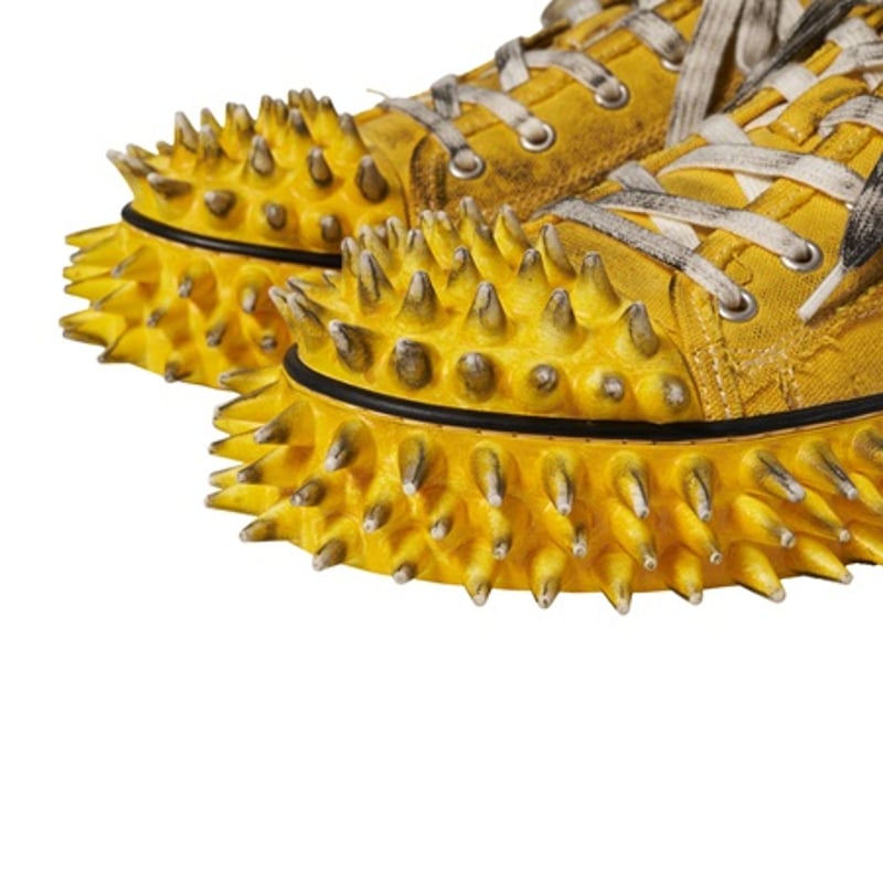 DOUBLET / DIRTY SPIKE CANVAS SNEAKER | glitter