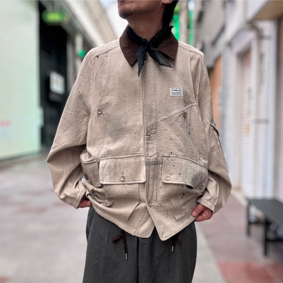 elephant TRIBAL fabrics / Vintage Hunting JKT |