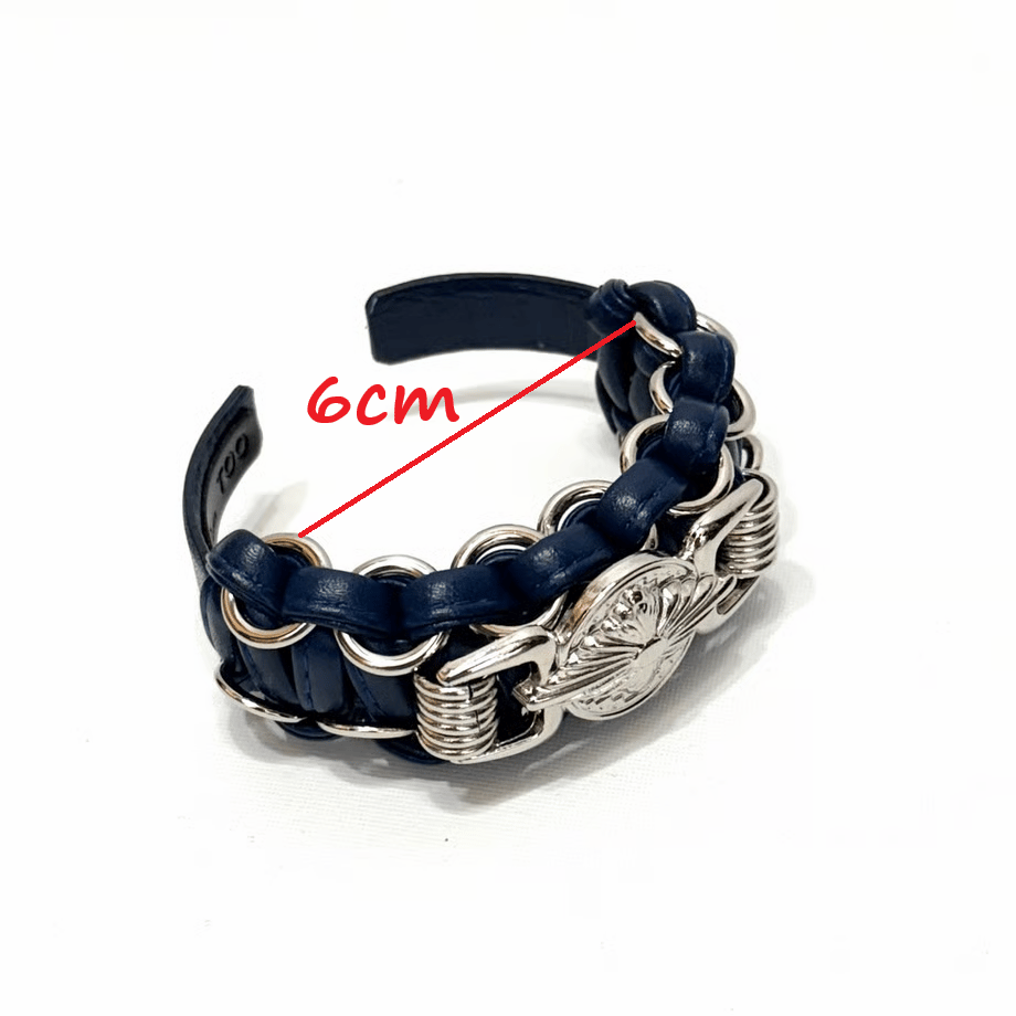TOGA TOO / Leather Braid Bangle | glitter ONL