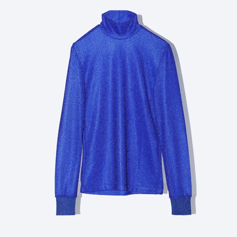 TOGA UNISEX / SPARKLE JERSEY HIGH NECK | glit