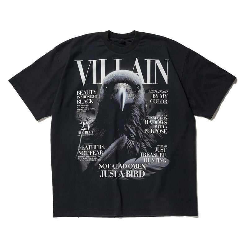 DOUBLET /VILLAIN COVER PRINT T-SHIRT | glitter 