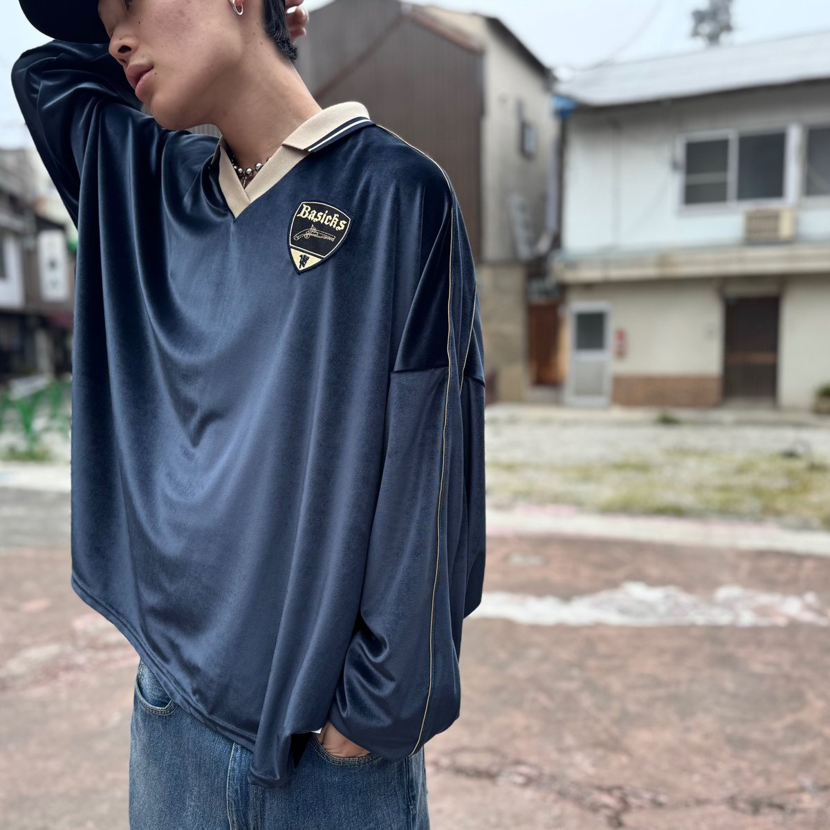 トップス Basicks FOOTBALL SHIRT M BASICKS - 【24AW】90S バイブス フットボール Tシャツ / HS