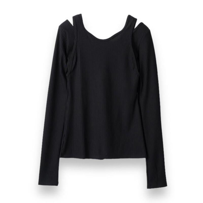 rib tubtops チューブトップ　melt the lady black トップス melt the lady rib tube tops BLACK melt the lady rib