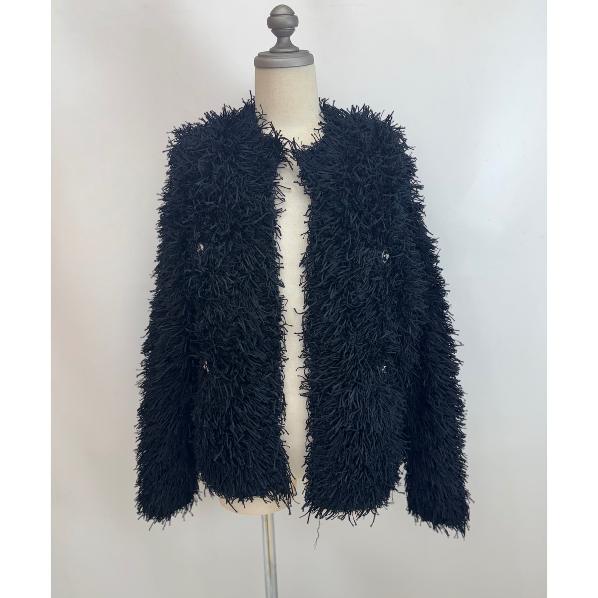 DOUBLET / STRAW TWEED KNIT CARDIGAN | glitter 
