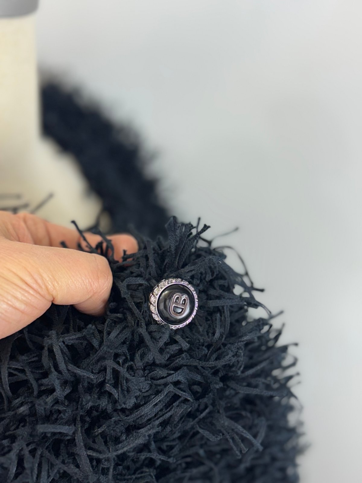 DOUBLET / STRAW TWEED KNIT CARDIGAN | glitter