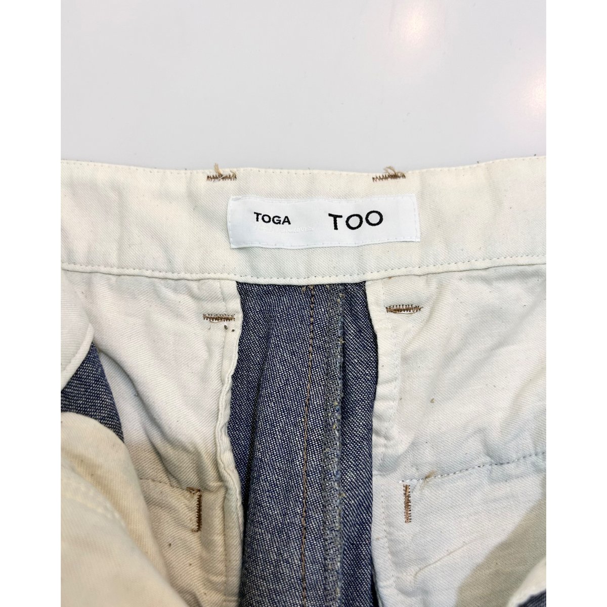 TOGA TOO/ Flocky denim short pants | glitter O