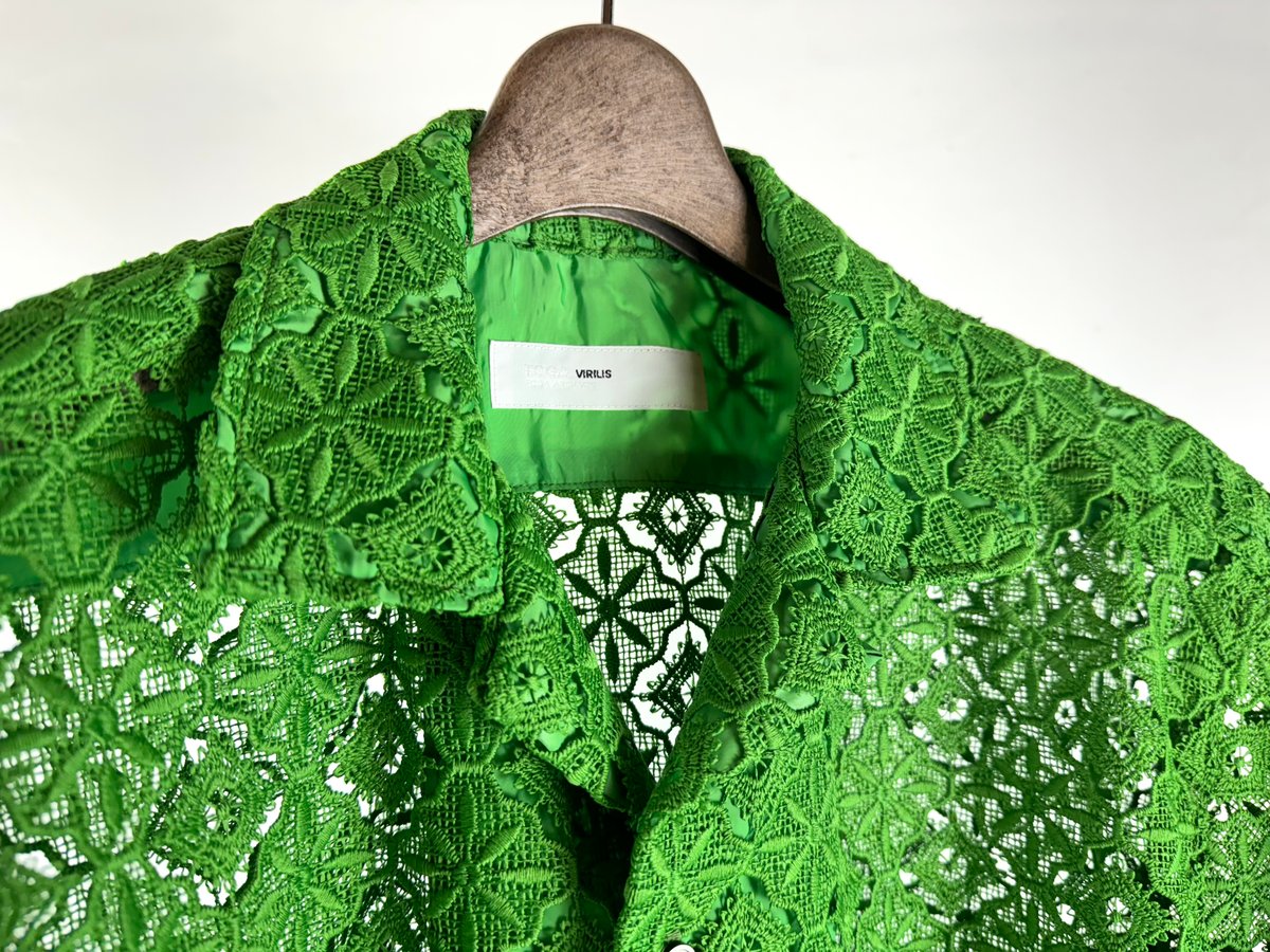 トップス TOGA Virilis /LACE S/S SHIRT TOGA VIRILIS(トーガ ビリリース)のLace S/S shirt GREENの通販