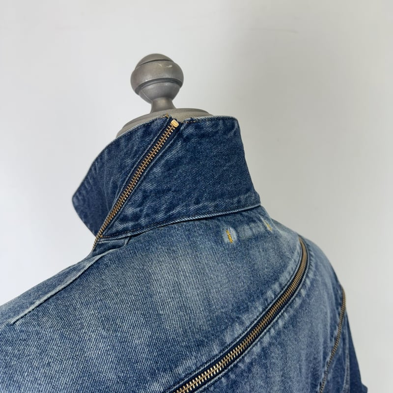 DOUBLET /FILLETED ZIP DENIM JACKET | glitter O