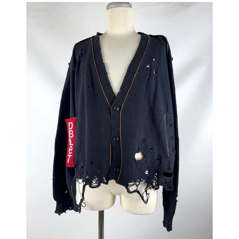 DOUBLET /RECYCLE DENIM YARN CARDIGAN | glitter DOUBLET /RECYCLE DENIM YARN CARDIGAN | glitter