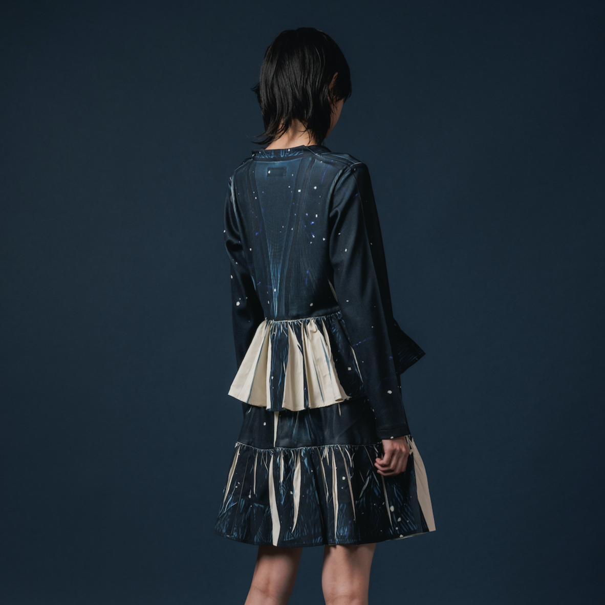 NONTOKYO / DIRECT PRINT RIB GATHER CARDIGAN | g