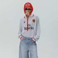 BASICKS / Oversized Stripe Football Shirt