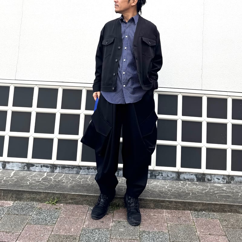 yoshio kubo ピーコート ブラック ドッキング YOSHIO KUBO / BIG POCKET PANT | glitter ONLIN