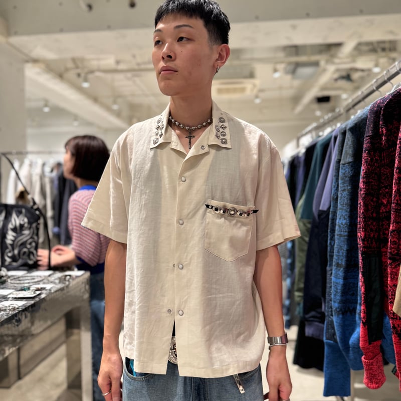 TOGA TOO / PLAIN WEAVE METAL S/S SHIRTS | glitt