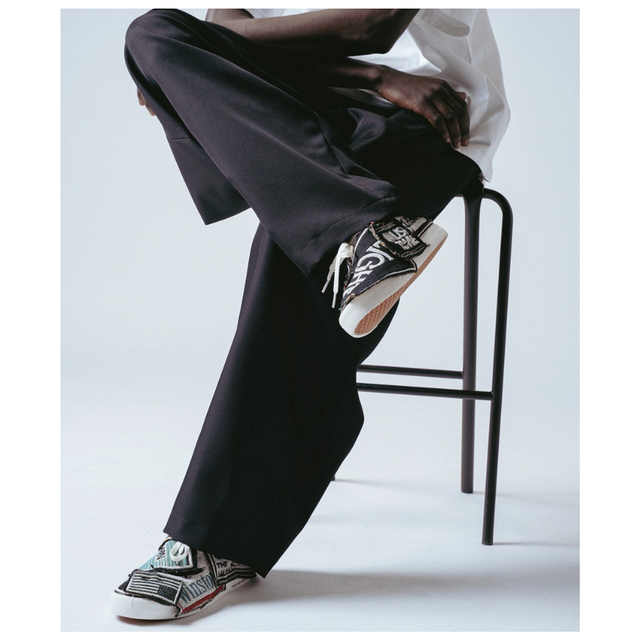 YOSHIO KUBO / MULTI-LOGO PATCH SHOES | glitter