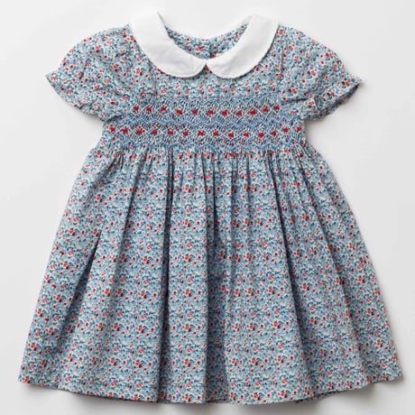 〈Albetta〉Collared Dress (Blue）※BABY&KIDS
