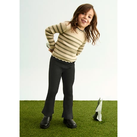 〈Abel&Lula〉rib knit pants (black) ※KIDS&JUNIOR