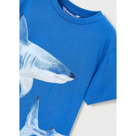 〈mayoral〉Shark print T-shirt (blue) ※KIDS