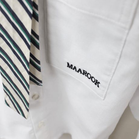 〈MAAROOK〉Broad stretch shirt jacket with tie ※KIDS/JUNIOR