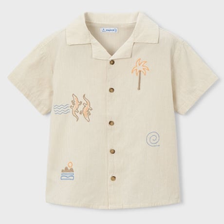 〈mayoral〉Lizard embroidered shirt ※KIDS
