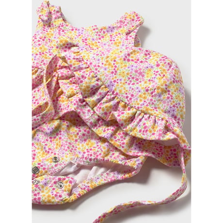 〈mayoral〉rompers and baby hat (yellow flower) ※BABY