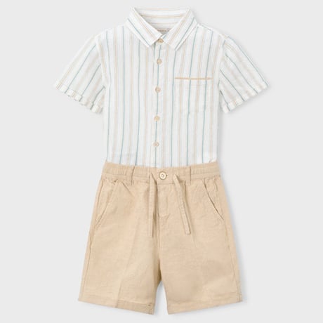 〈mayoral〉Striped shirt and bottoms set  ※KIDS