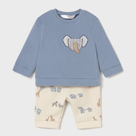 〈mayoral〉 Pullover and pants 4-piece set (blue) ※BABY