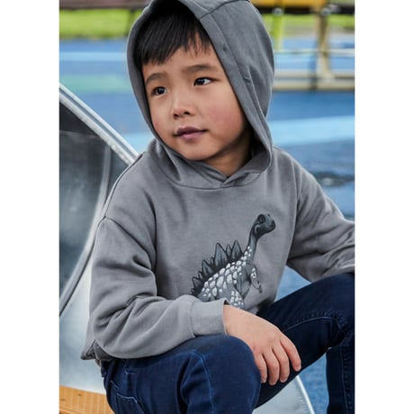 〈mayoral〉dinosaur print hoodie (gray) ※KIDS