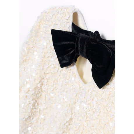 〈Abel&Lula〉sequin dress (White) ※KIDS&JUNIOR
