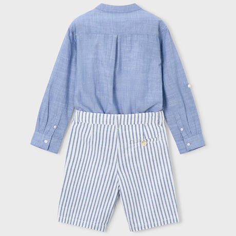 〈mayoral〉Collarless shirt and bottom set  ※KIDS