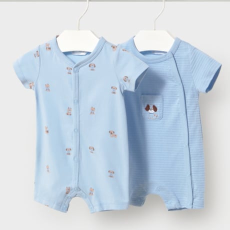 〈mayoral〉rompers 2P Set (BLUE) ※BABY