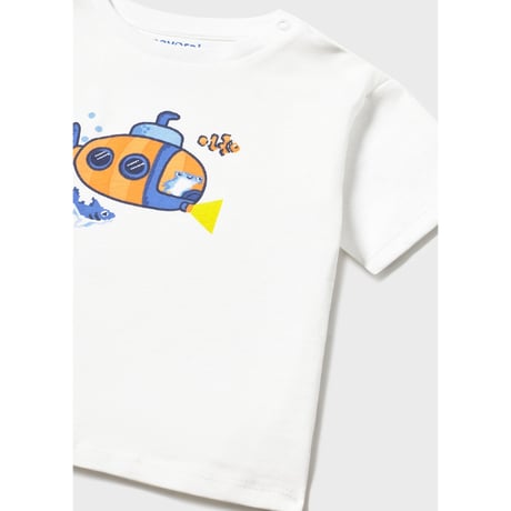 〈mayoral〉Submarine print T-shirt, pants and hat set ※BABY