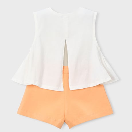 〈mayoral〉Tank top and shorts 2-piece set  (orange)