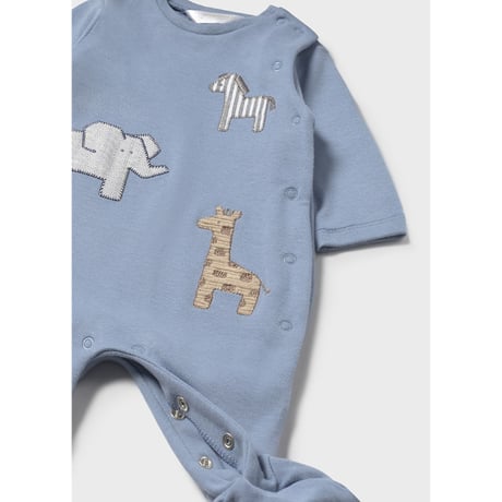 〈mayoral〉Rompers with feet 2P set (Blue)※BABY