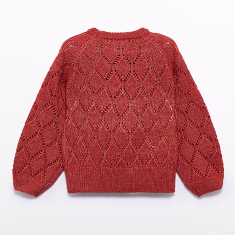 〈Abel&Lula〉Openwork knit (red) ※KIDS&JUNIOR