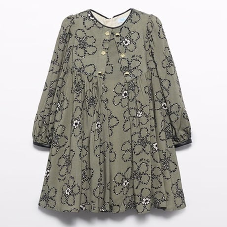 〈Abel&Lula〉printed dress (khaki) ※KIDS&JUNIOR