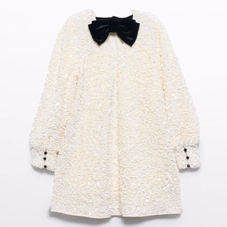 〈Abel&Lula〉sequin dress (White) ※KIDS&JUNIOR