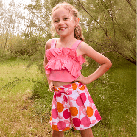 〈mayoral〉Botanical print shorts (pink) ※KIDS