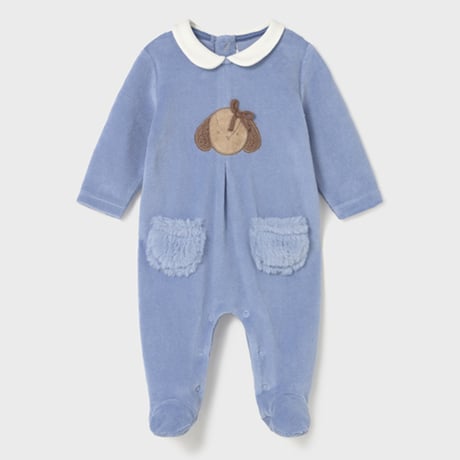 〈mayoral〉Set of 2 collared rompers (Blue) ※BABY