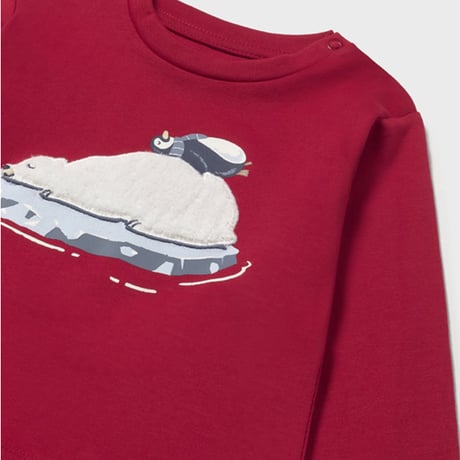 〈mayoral〉Penguin and Bear long sleeve t-shirts  (red) ※BABY