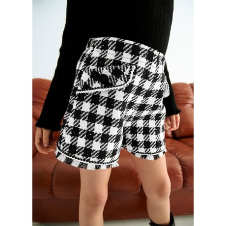 〈Abel&Lula〉tweed shorts (black) ※KIDS&JUNIOR