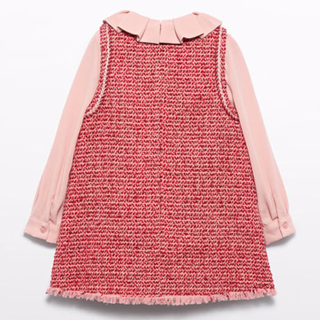 〈Abel&Lula〉Tweed dress (pink) ※KIDS&JUNIOR