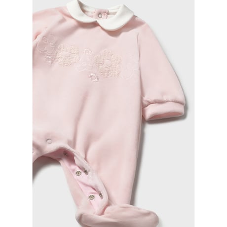 〈mayoral〉Velour romper (pink) ※BABY