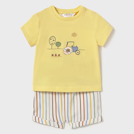 〈mayoral〉T-shirt and pants 2PSet (yellow) ※BABY