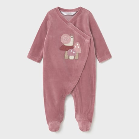 〈mayoral〉Front-opening romper 2-piece set (pink) ※BABY