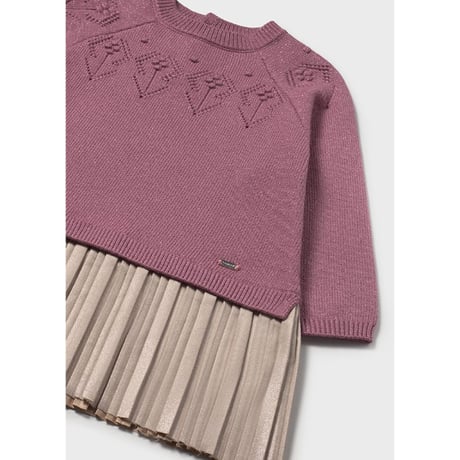 〈mayoral〉Decorative knit dress (pink) ※BABY