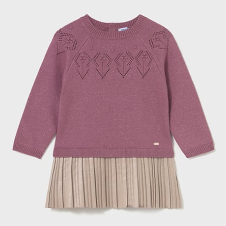 〈mayoral〉Decorative knit dress (pink) ※BABY