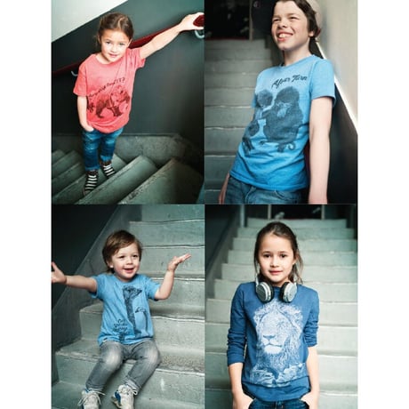 〈LION of LEISURE〉"Wolf" t-shirts (Red) ※KIDS