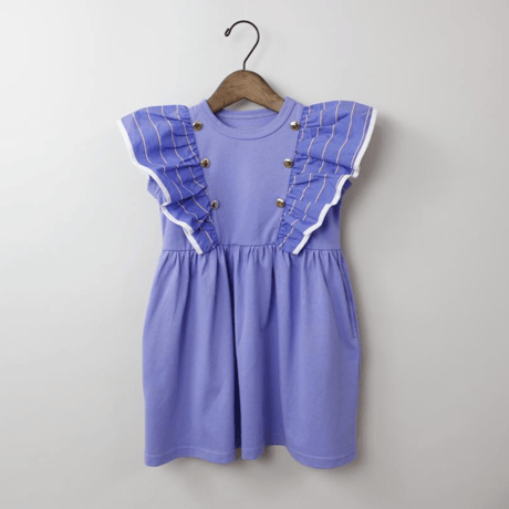 〈MAAROOK〉Preppy striped marine dress（Purple）※BABY/KIDS